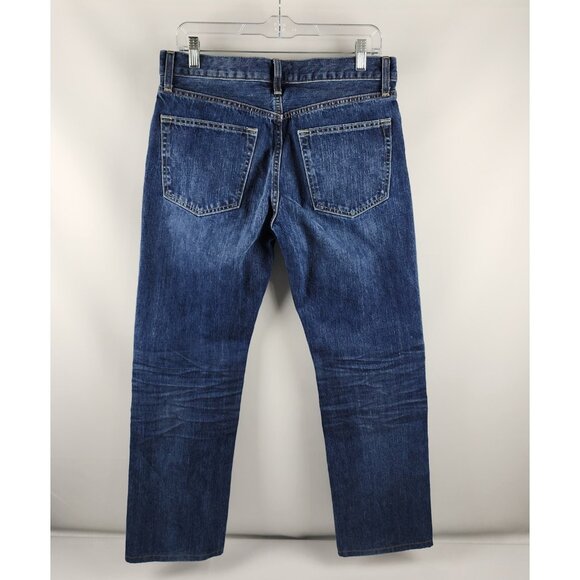 UNIQLO x Japanese JEANS Men 7 Blue Regular Fit Straight Streetwear Denim (32x30) - Picture 9 of 12